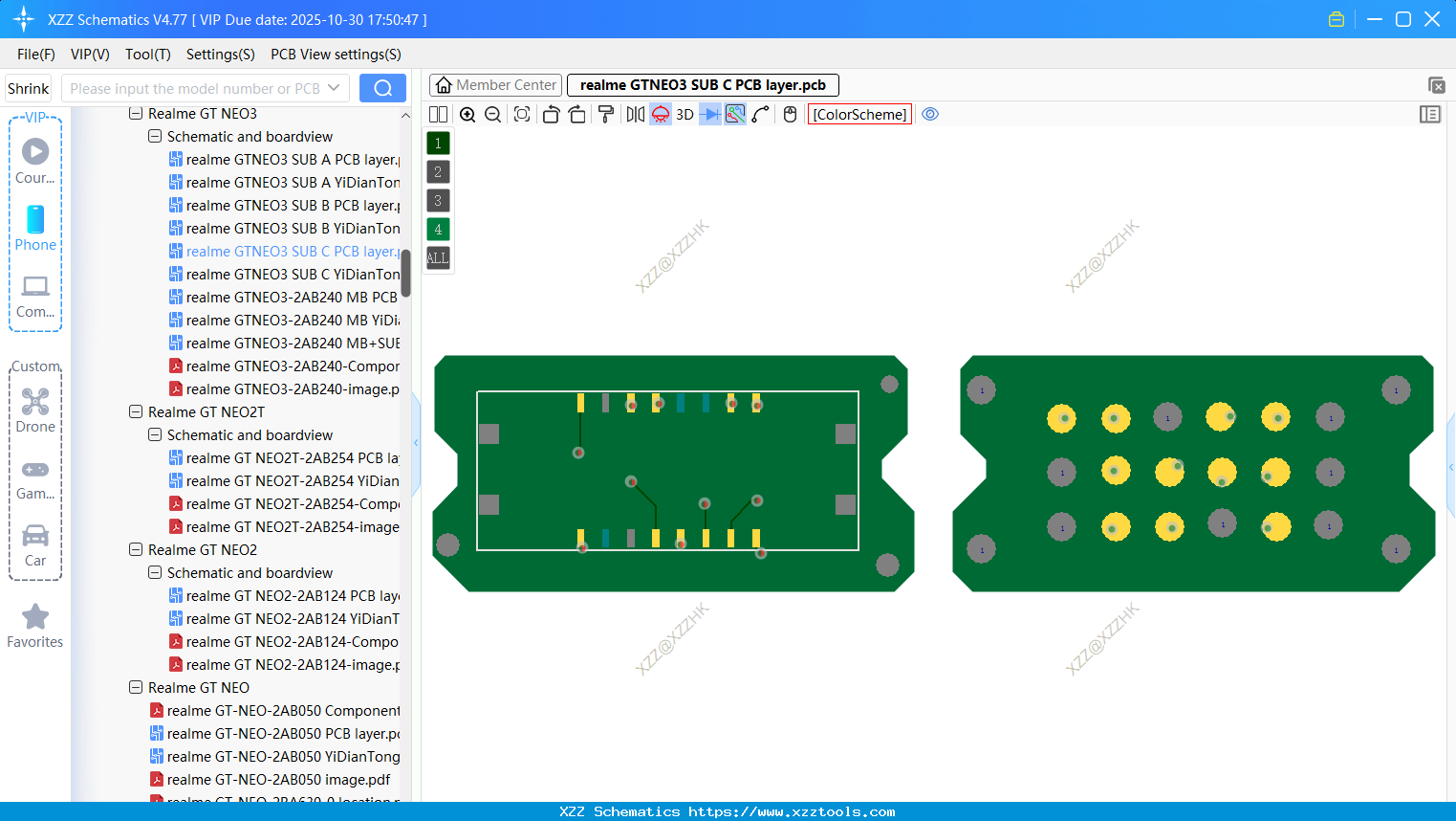 Realme GTNEO3 SUB C PCB Layer